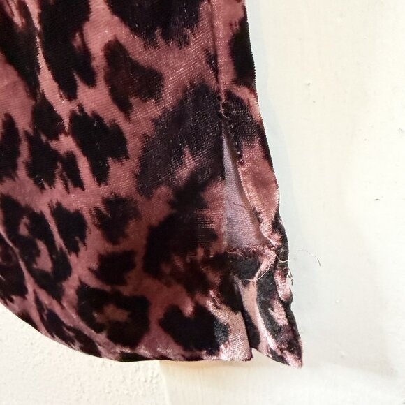 J. CREW Rose Velvet Leopard Cheetah Print Straight Leg Ankle Pants Size 10 - Picture 4 of 7